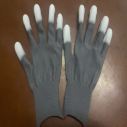 Gang tay màu xám phủ PU ngón tay